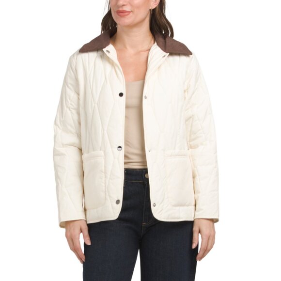 BERNARDO Ecru Quilted Barn Jacket